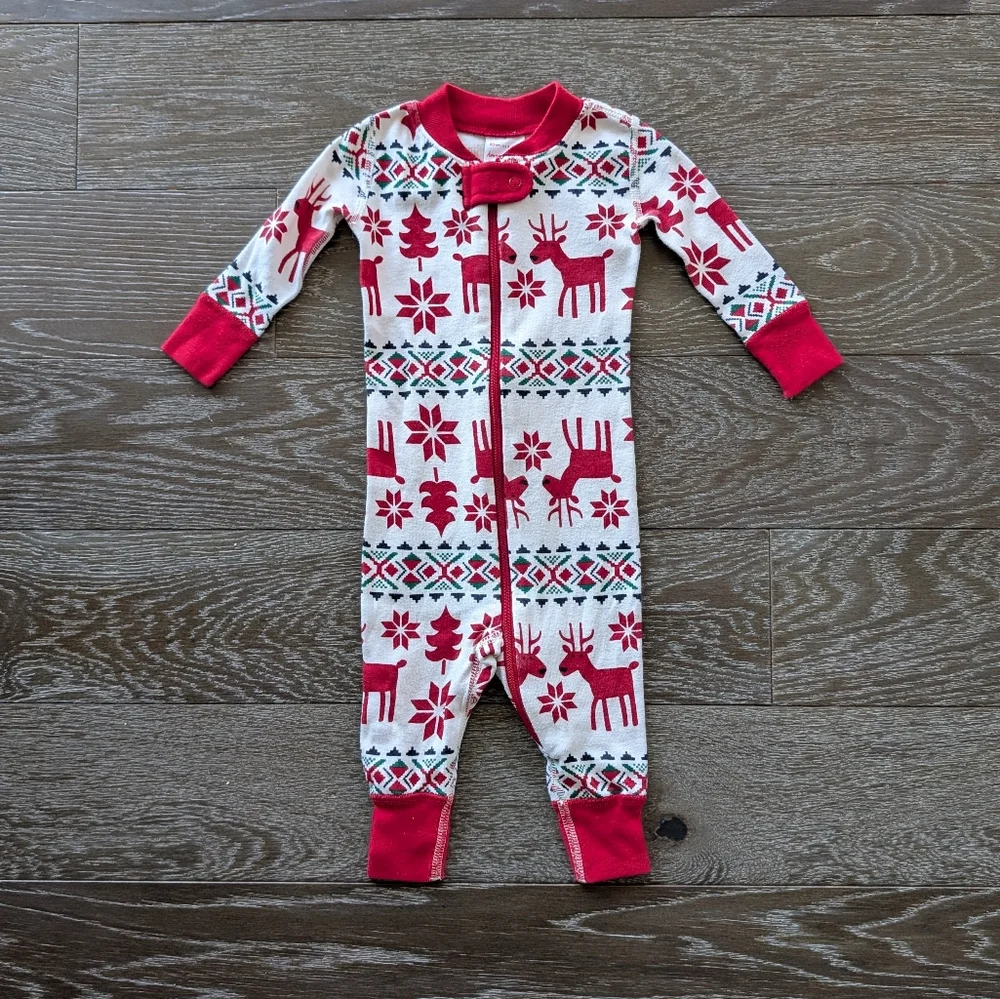 Hanna Andersson Baby Zip Sleeper In Dear Deer Size 3-6 Months